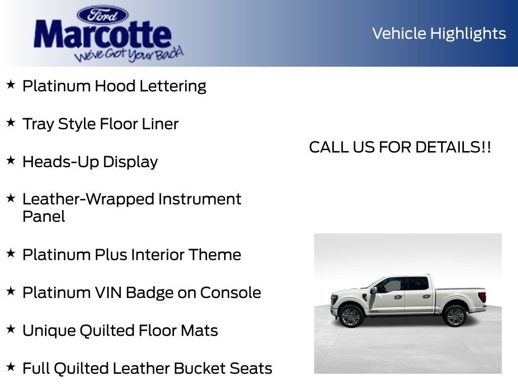 Used 2024 Ford F150 Platinum w/ Equipment Group 703A Plus AWD/4WD image 31