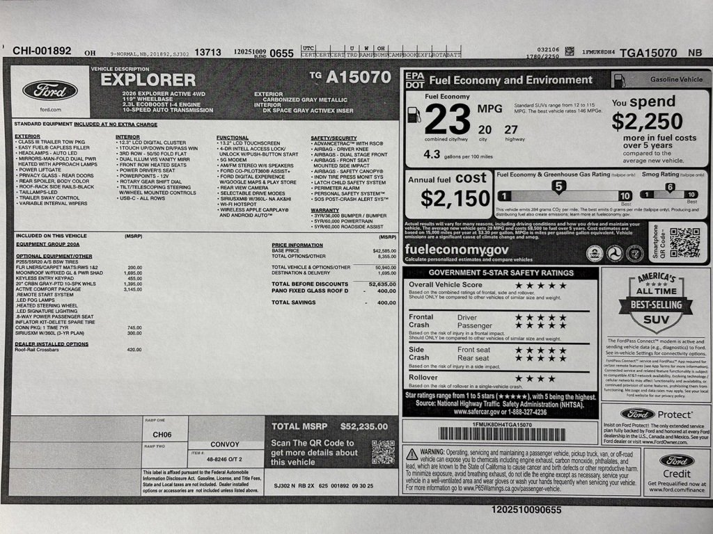 New 2026 Ford Explorer Active image 2