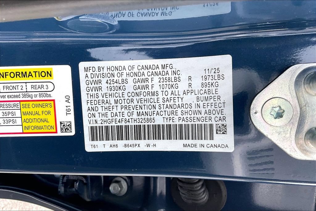 Certified 2026 Honda Civic FWD Hybrid Sedan image 18