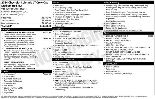 Used 2024 Chevrolet Colorado LT w/ LT Convenience Package III image 41