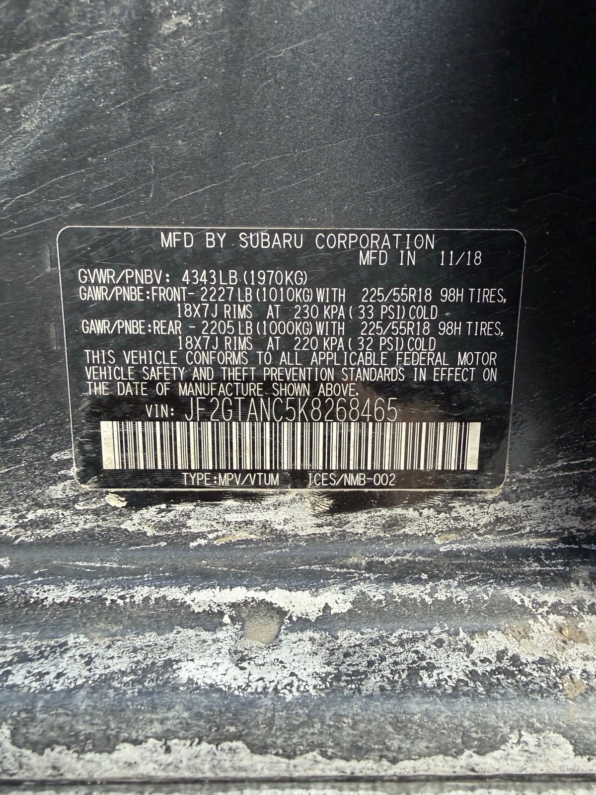 Used 2019 Subaru Crosstrek 2.0i Limited w/ Moonroof Package w/Navigation image 9