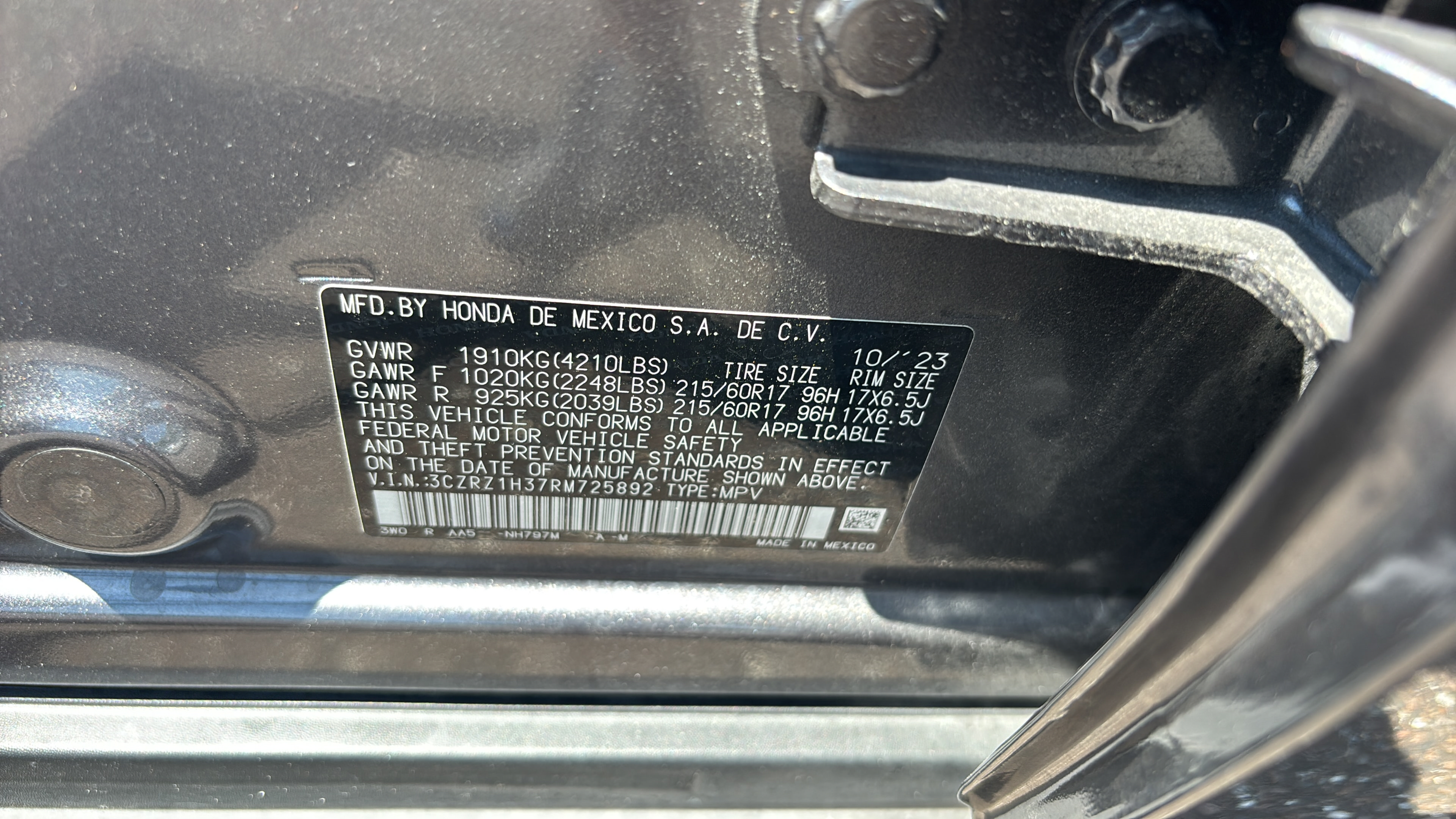 Certified 2024 Honda HR-V LX image 34