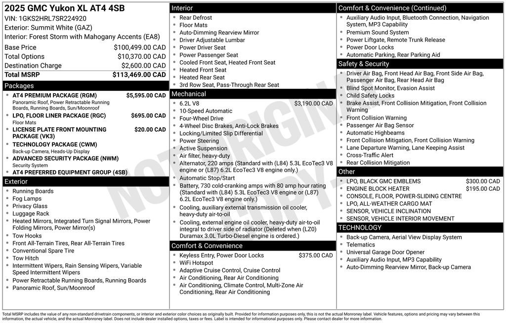 Used 2025 GMC Yukon XL AT4 w/ AT4 Premium Package AWD/4WD image 6