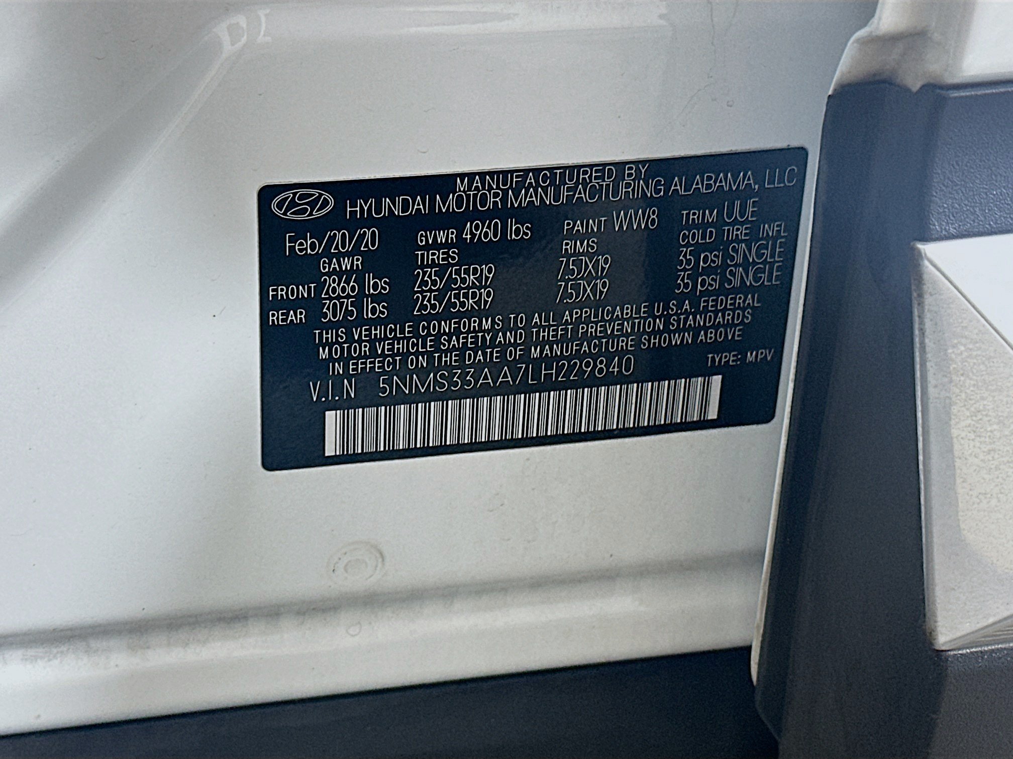 Used 2020 Hyundai Santa Fe SEL FWD image 12