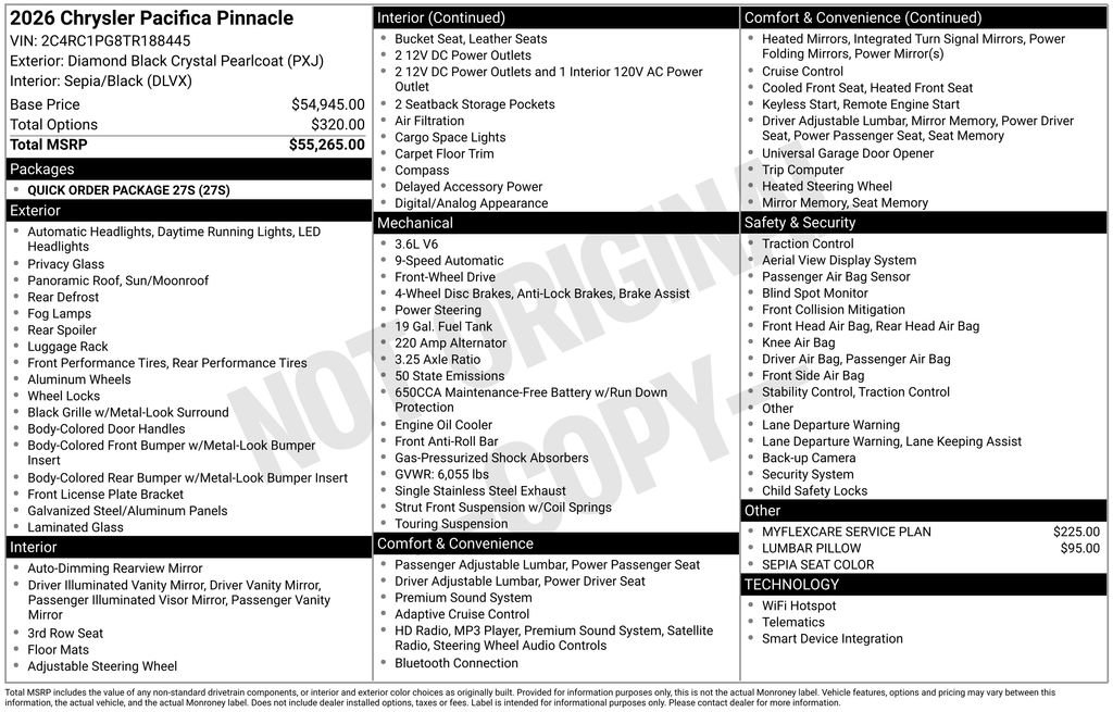 New 2026 Chrysler Pacifica Pinnacle image 9