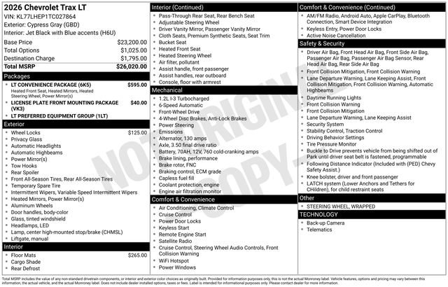 Certified 2026 Chevrolet Trax LT w/ LT Convenience Package image 38