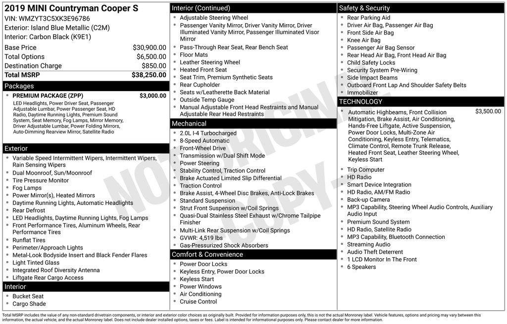 Used 2019 MINI Cooper Countryman S w/ Premium Package FWD image 6