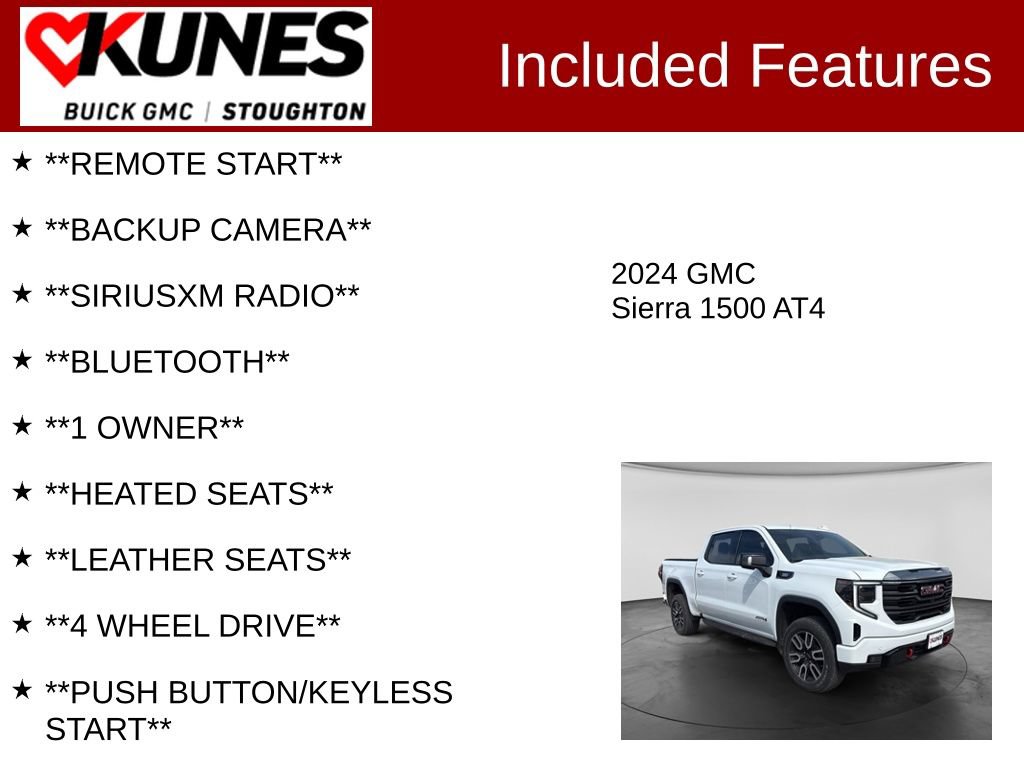 Used 2024 GMC Sierra 1500 AT4 w/ Technology Package AWD/4WD image 2