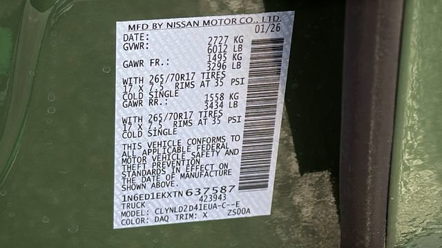 New 2026 Nissan Frontier PRO-4X w/ Pro-4x Convenience Package image 30