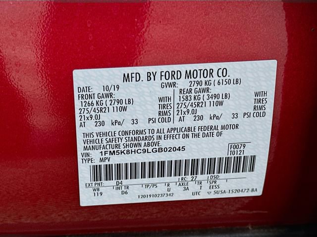 Used 2020 Ford Explorer Platinum w/ Premium Technology Package image 33