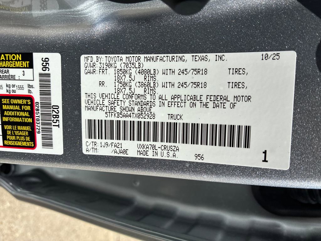 New 2026 Toyota Tundra SR image 35