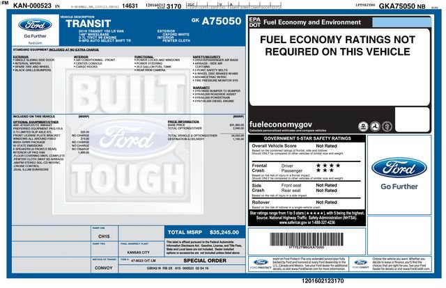 Used 2016 Ford Transit 150 148 Low Roof w/ Interior Upgrade Package RWD image 31