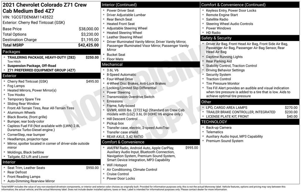 Used 2021 Chevrolet Colorado Z71 AWD/4WD image 36