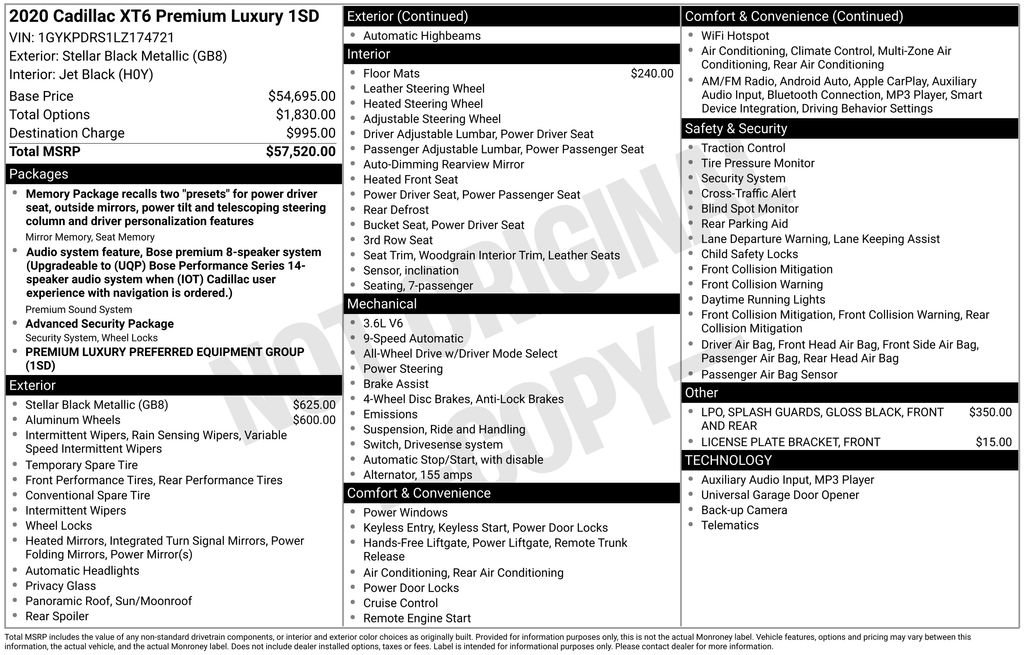 Used 2020 Cadillac XT6 Premium Luxury image 42