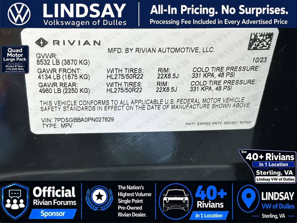 Used 2023 Rivian R1S Adventure AWD/4WD image 31