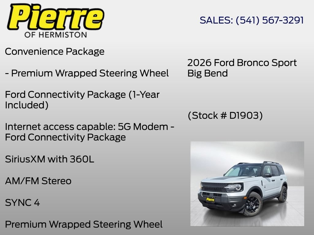 New 2026 Ford Bronco Sport Big Bend w/ Convenience Package AWD/4WD image 18