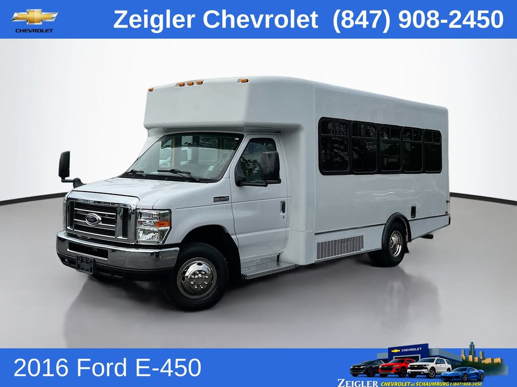 Used 2016 Ford E-450 and Econoline 450 Super Duty w/ Shuttle Bus Prep Package RWD image 1