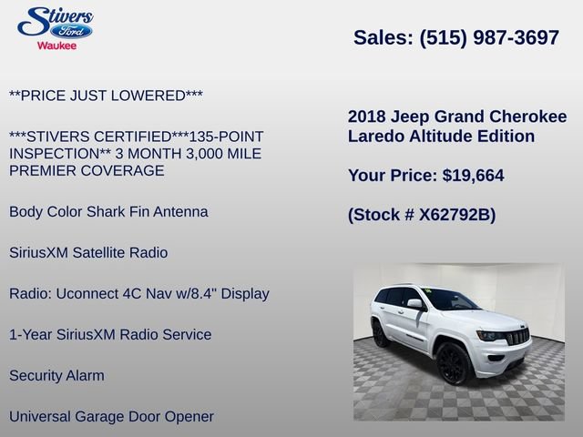 Used 2018 Jeep Grand Cherokee Altitude AWD/4WD image 34