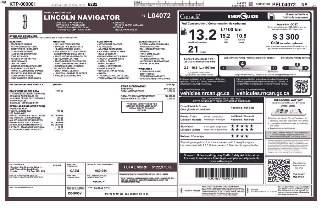 Used 2023 Lincoln Navigator L Reserve w/ Equipment Group 201A AWD/4WD image 38