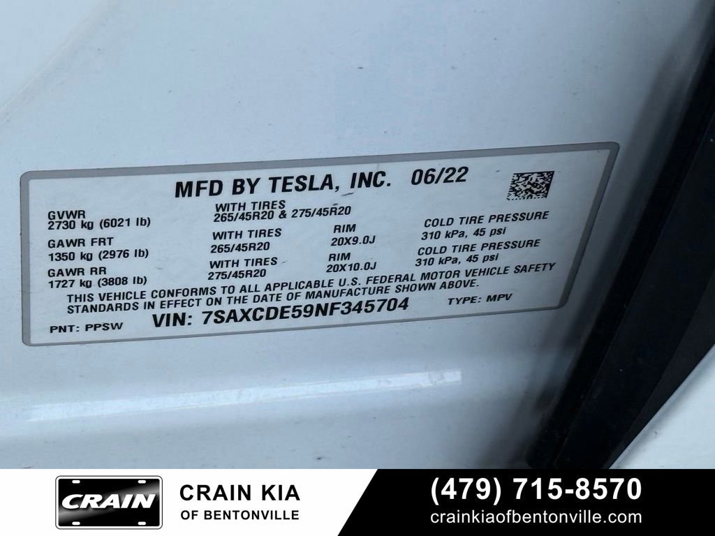 Used 2022 Tesla Model X AWD/4WD image 22