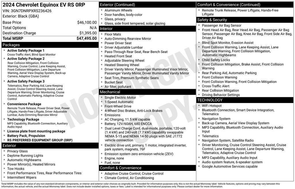 Used 2024 Chevrolet Equinox EV RS FWD image 6