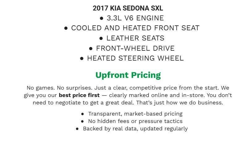Used 2017 Kia Sedona SX Limited image 1