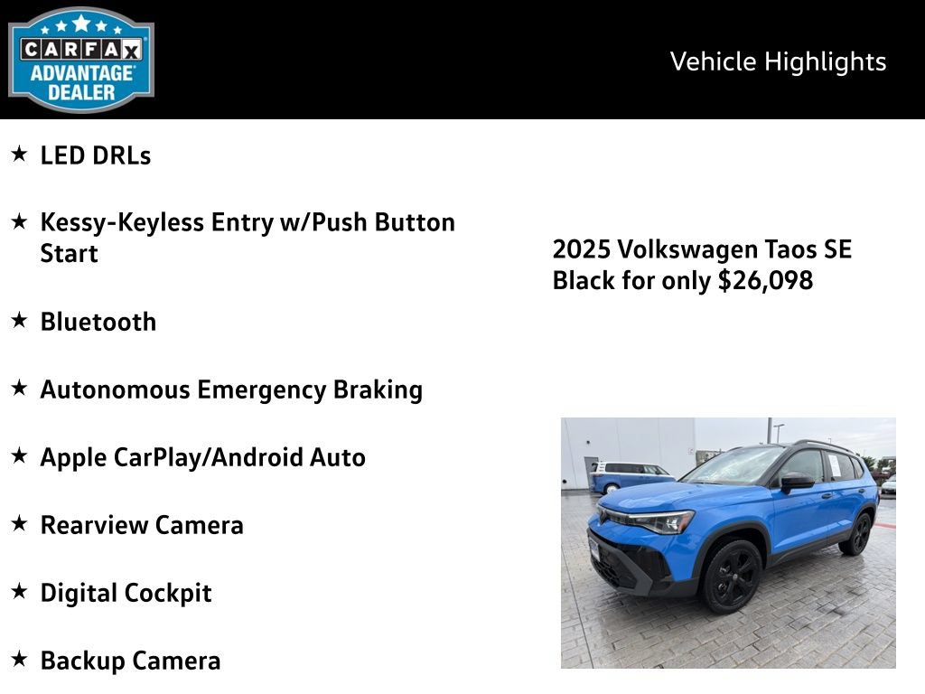 Certified 2025 Volkswagen Taos SE AWD/4WD image 4