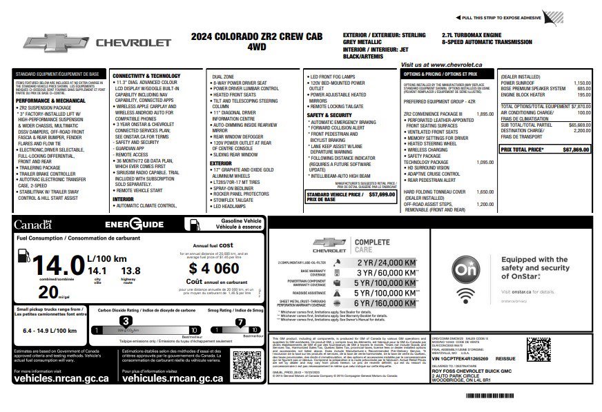 Certified 2024 Chevrolet Colorado ZR2 w/ ZR2 Convenience Package III image 36