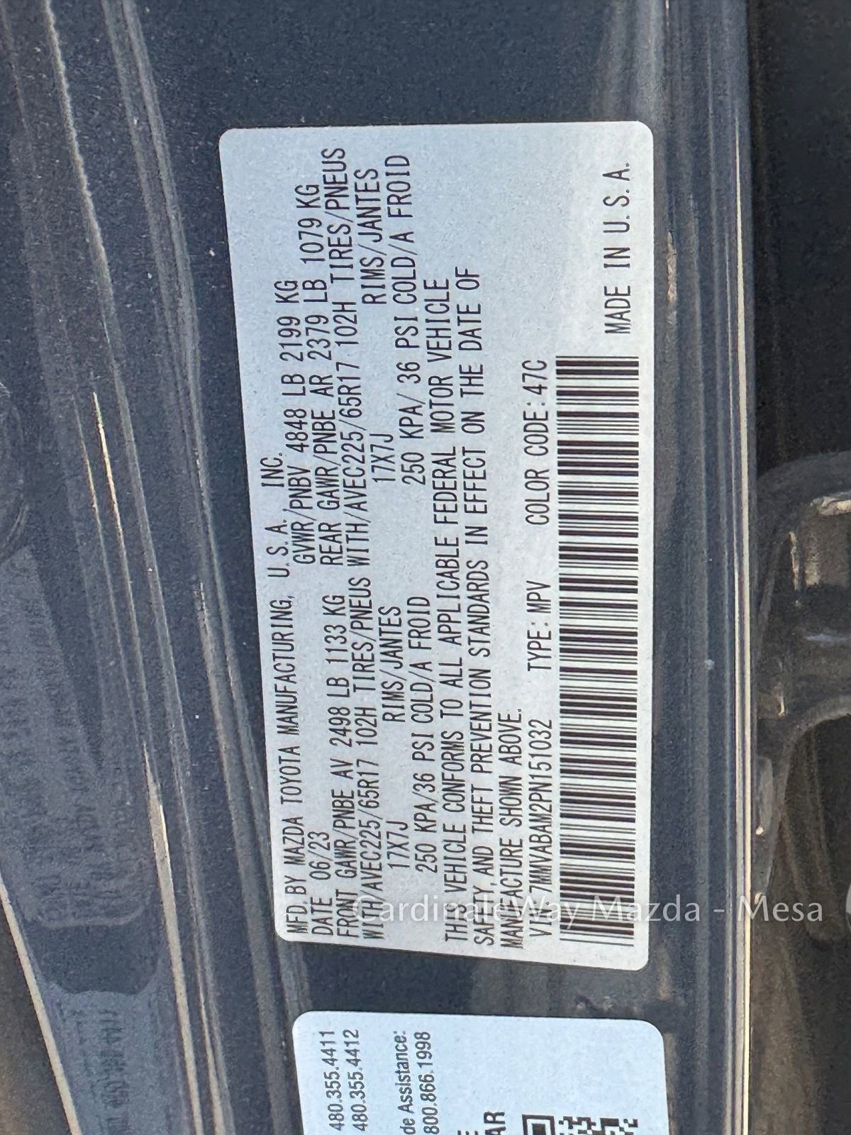 Used 2023 MAZDA CX-50 AWD 2.5 S w/ Cargo Package image 13