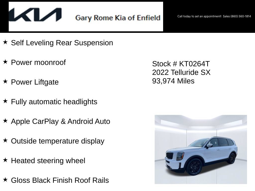 Used 2022 Kia Telluride SX w/ Nightfall Edition Package AWD/4WD image 26