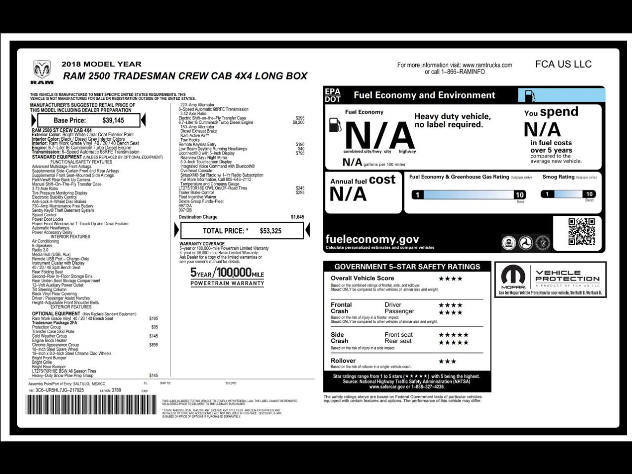 Used 2018 RAM 2500 Tradesman w/ Chrome Appearance Group image 3