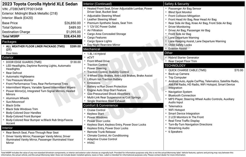 Certified 2023 Toyota Corolla XLE FWD image 11