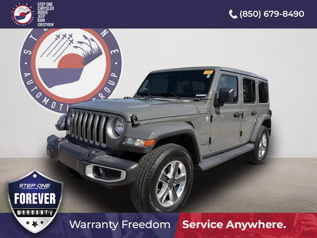 Used 2021 Jeep Wrangler Unlimited Sahara w/ Safety Group AWD/4WD image 1