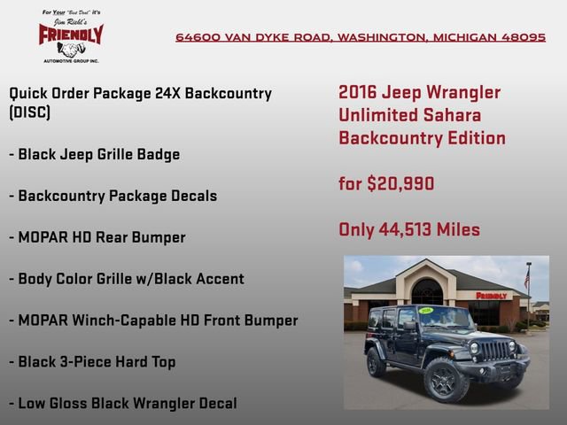 Used 2016 Jeep Wrangler Unlimited Sahara AWD/4WD image 10