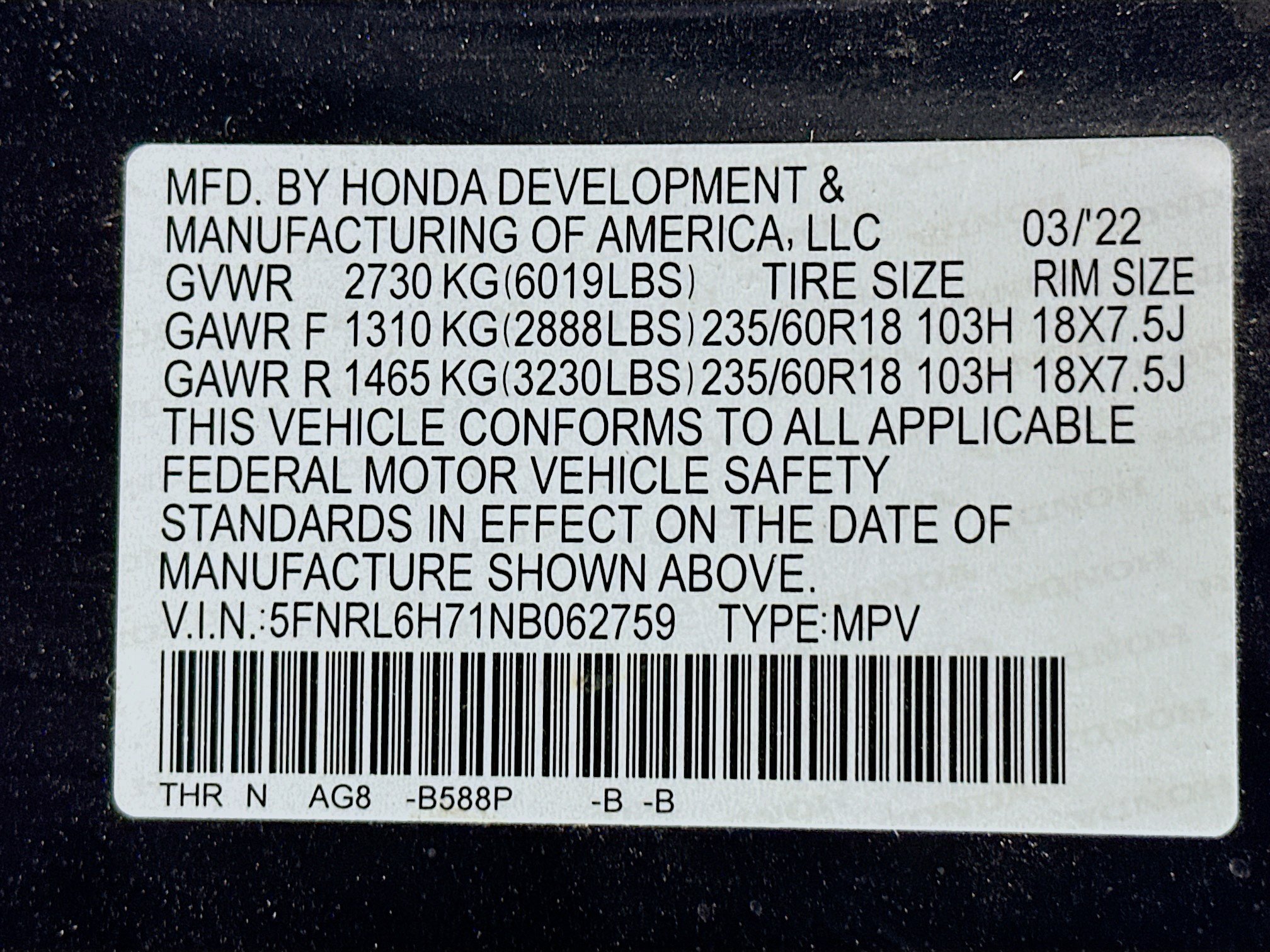 Used 2022 Honda Odyssey EX-L image 12