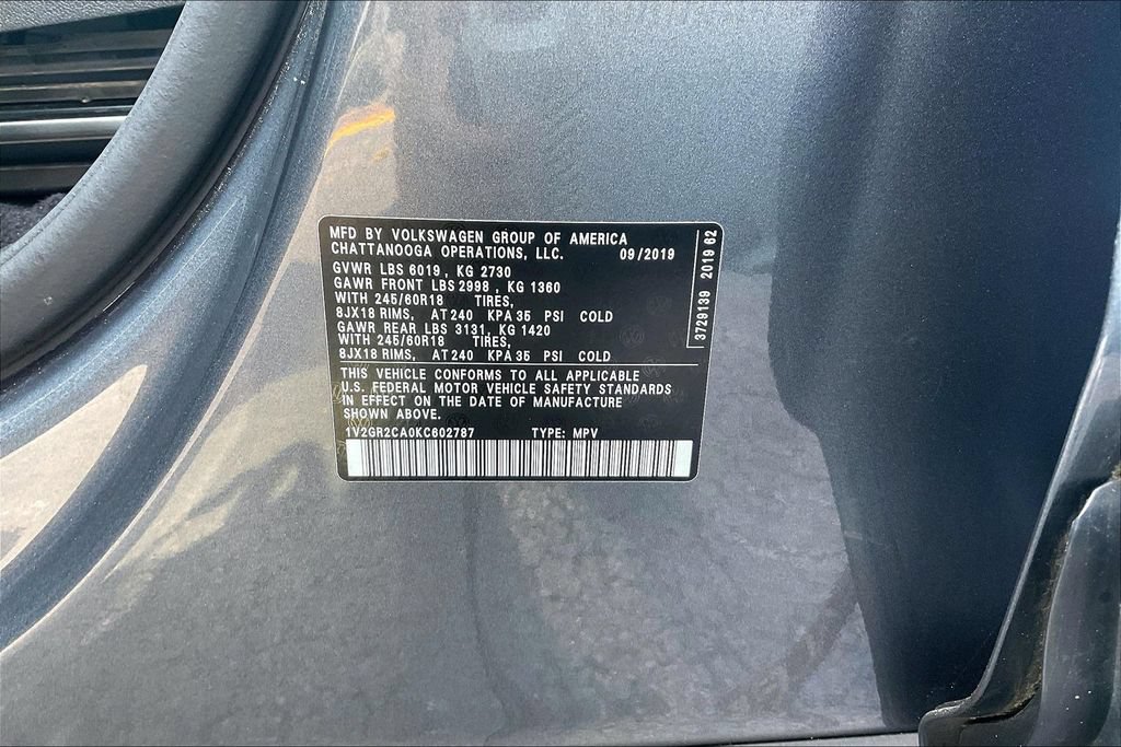 Used 2019 Volkswagen Atlas S AWD/4WD image 34