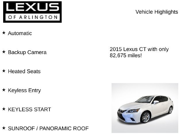 Used 2015 Lexus CT 200h FWD image 7