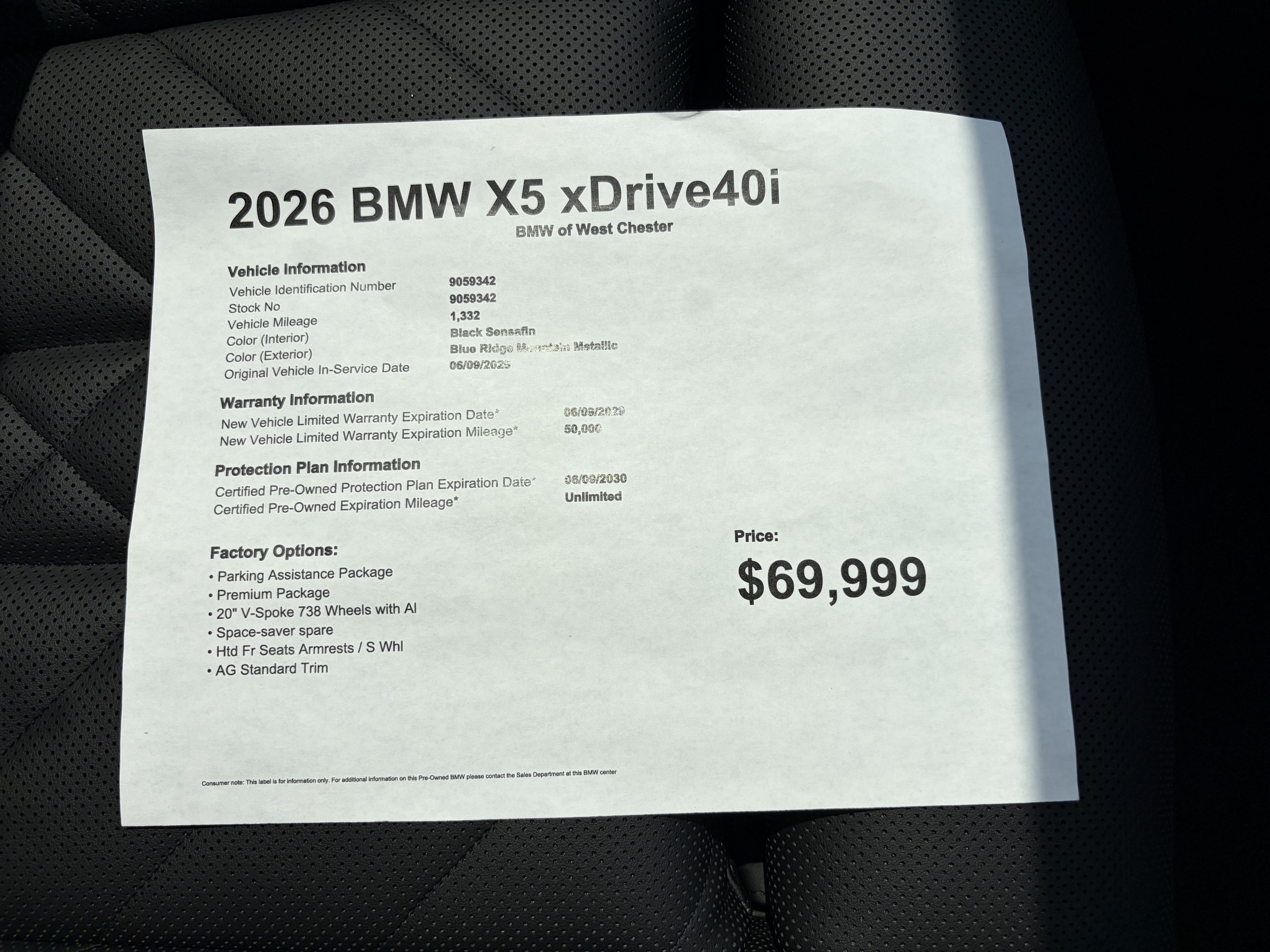 Certified 2026 BMW X5 xDrive40i AWD/4WD image 17