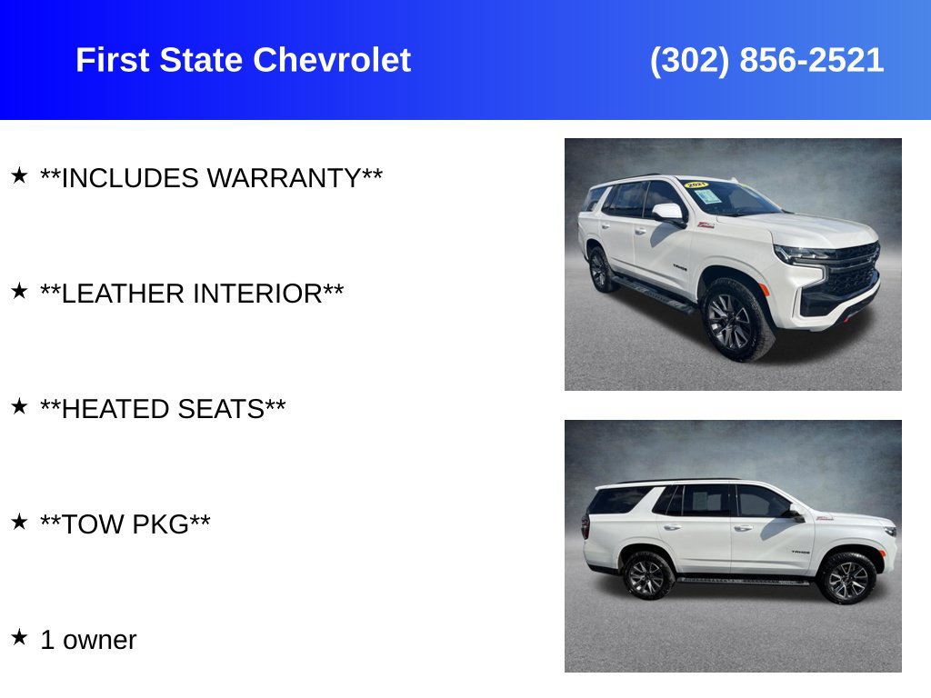 Used 2021 Chevrolet Tahoe Z71 w/ Luxury Package AWD/4WD image 2