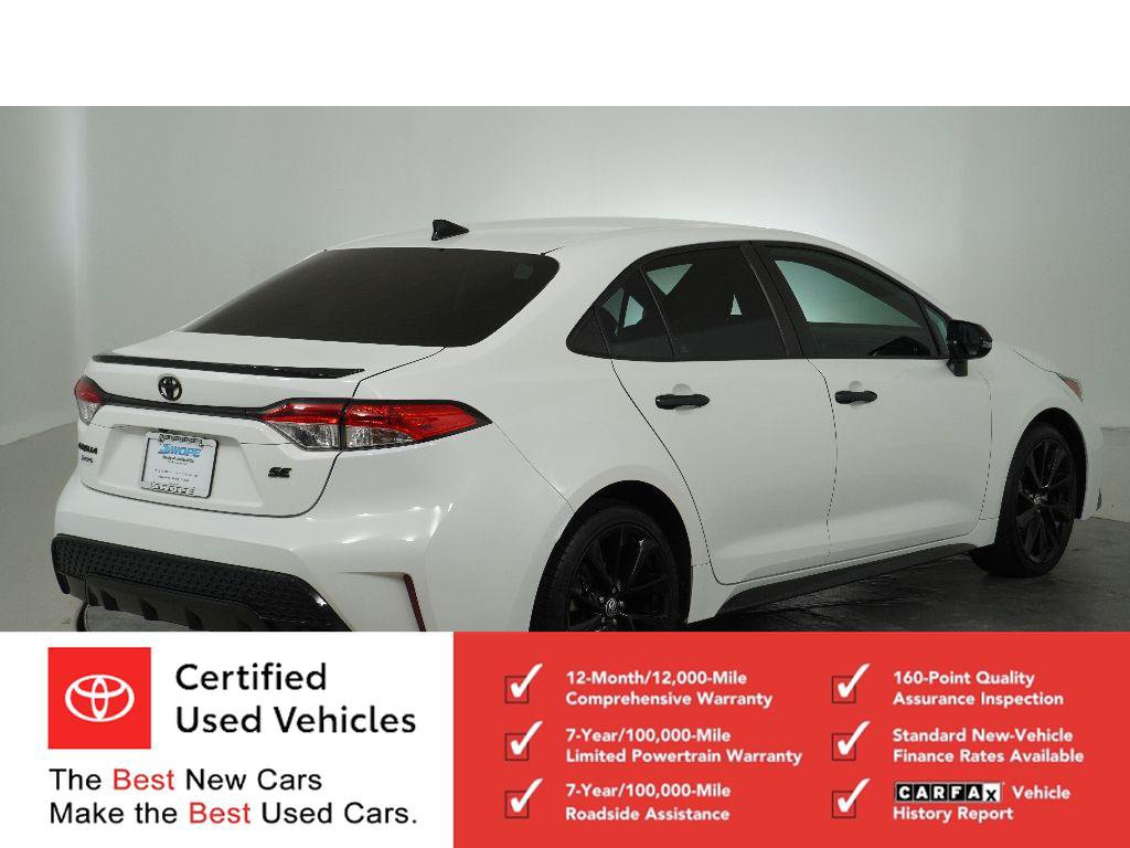Certified 2022 Toyota Corolla SE w/ Carpet Mat Package (TMS) FWD image 3