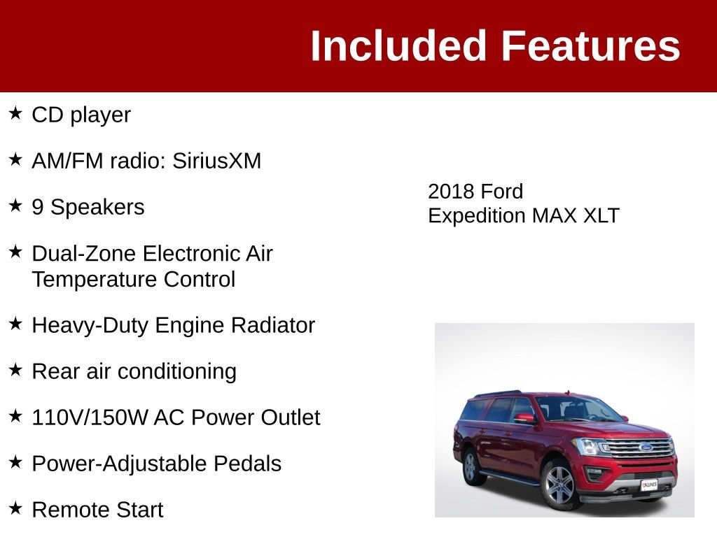 Used 2018 Ford Expedition Max XLT w/ Equipment Group 202A AWD/4WD image 4