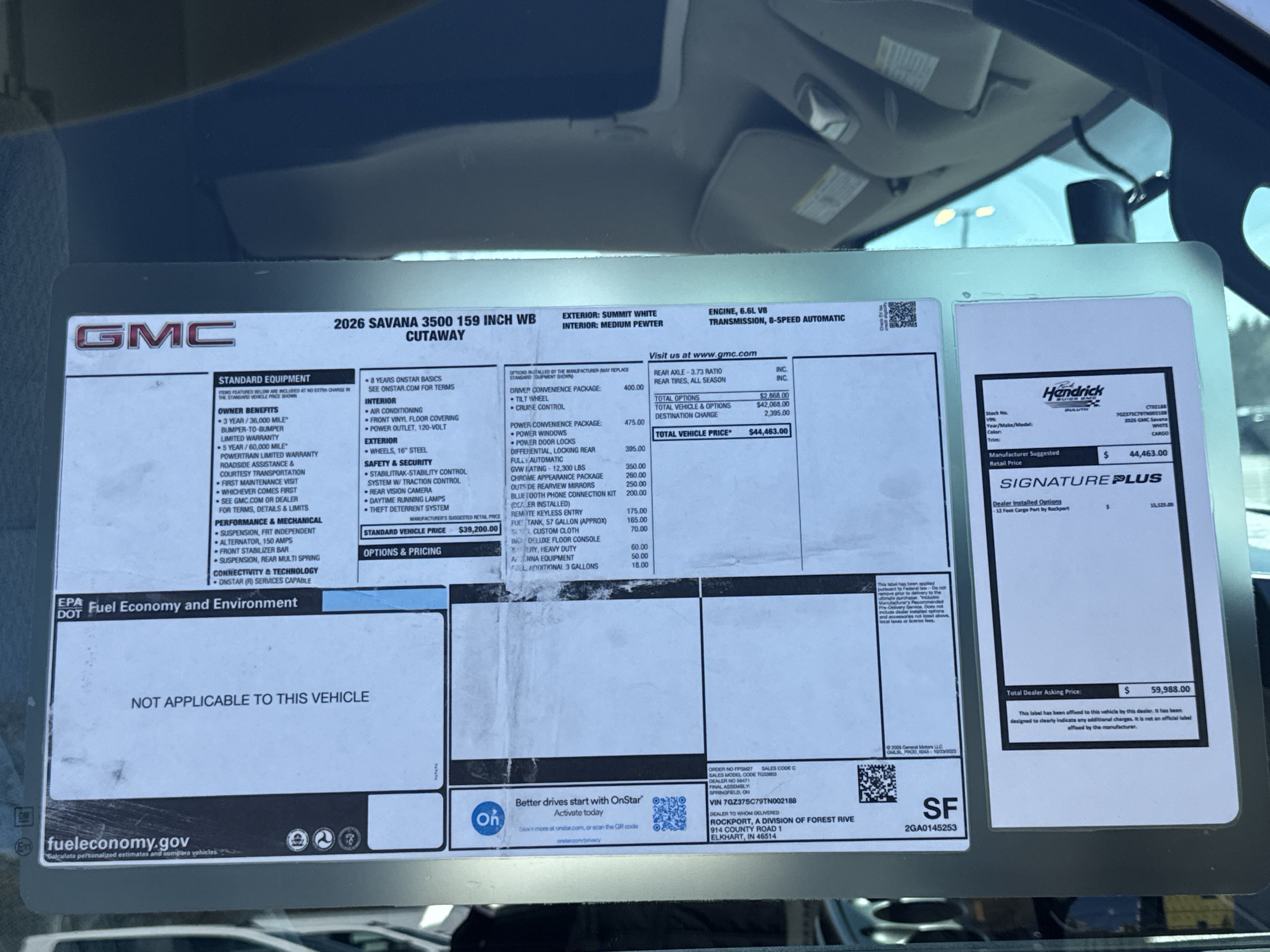 New 2026 GMC Savana 3500 w/ Power Convenience Package RWD image 34
