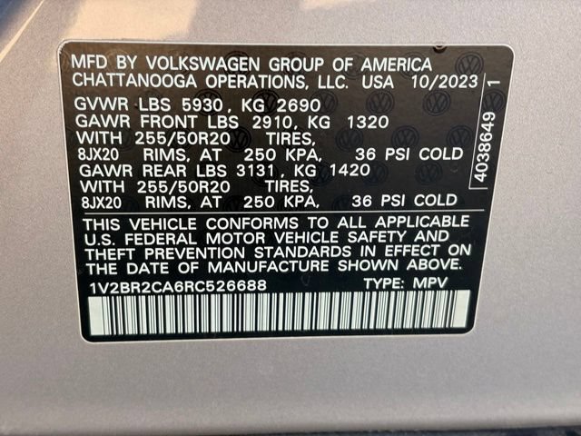 Used 2024 Volkswagen Atlas SEL AWD/4WD image 37