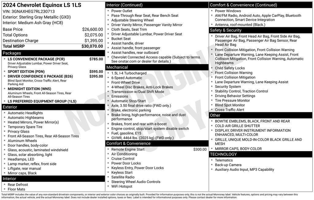 Certified 2024 Chevrolet Equinox LS w/ LS Convenience Package FWD image 7