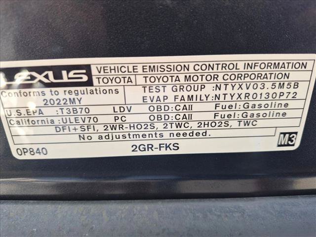 Certified 2022 Lexus ES 350 F Sport w/ Accessory Package FWD image 22