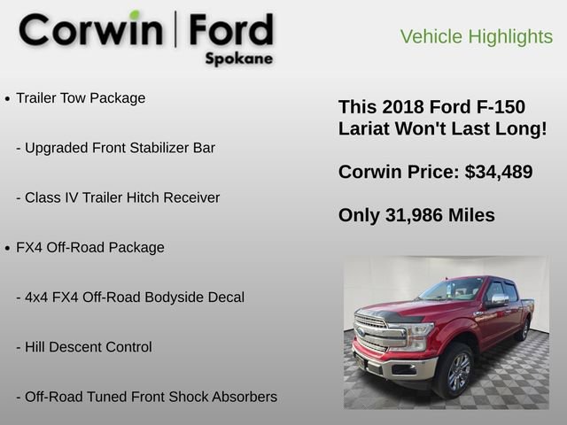 Used 2018 Ford F150 Lariat w/ Equipment Group 502A Luxury image 6