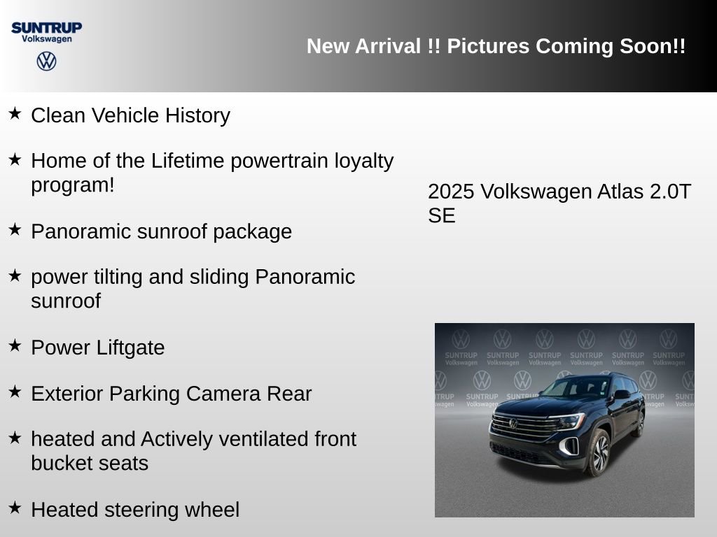 Used 2025 Volkswagen Atlas SE w/ Panoramic Sunroof Package FWD image 6