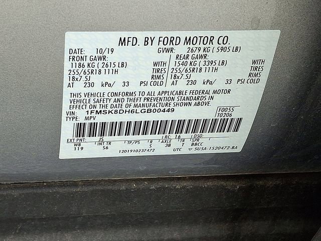 Certified 2020 Ford Explorer XLT w/ Equipment Group 202A image 28