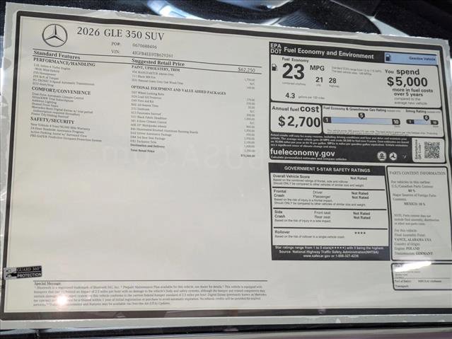 New 2026 Mercedes-Benz GLE 350 GLE 350 image 19