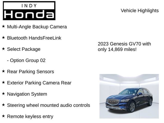 Used 2023 Genesis GV70 2.5T w/ Select Package AWD/4WD image 8